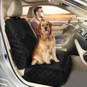 Alternative view of Bark Lover Deluxe Dog Seat Cover for Front Seat-More Durable Waterproof Front Seat Protector, High Heat Resistant and Nonslip Front Seat Cover for Dogs Kids, Universal Size (Black)